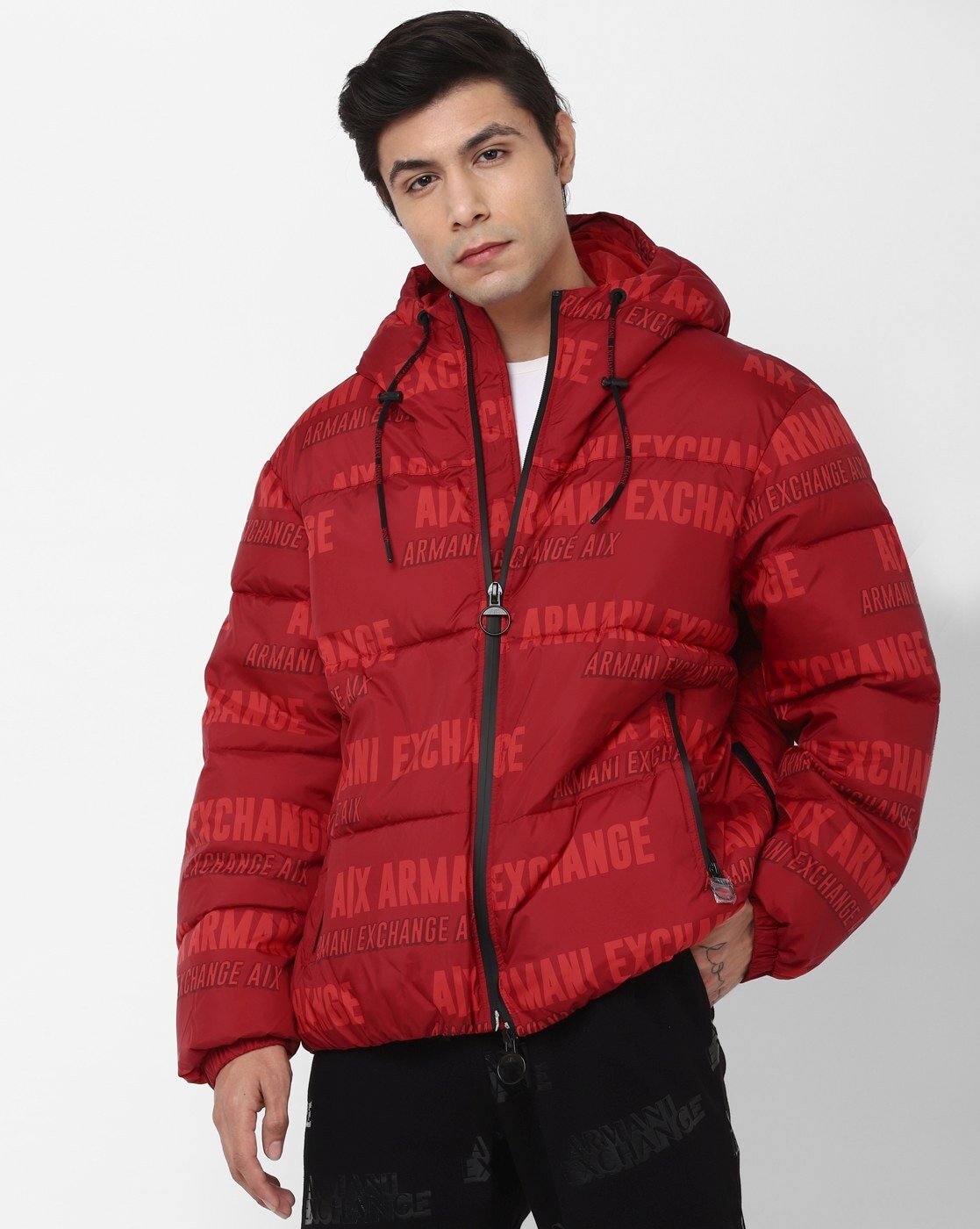 Armani exchange shop jacket red