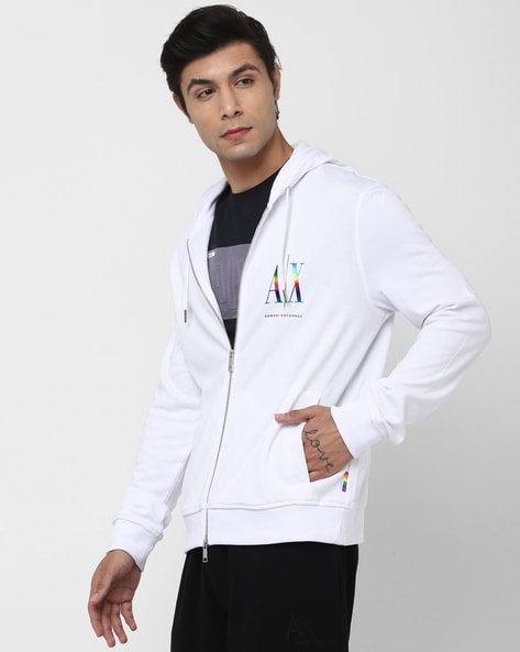 Armani exchange white clearance hoodie