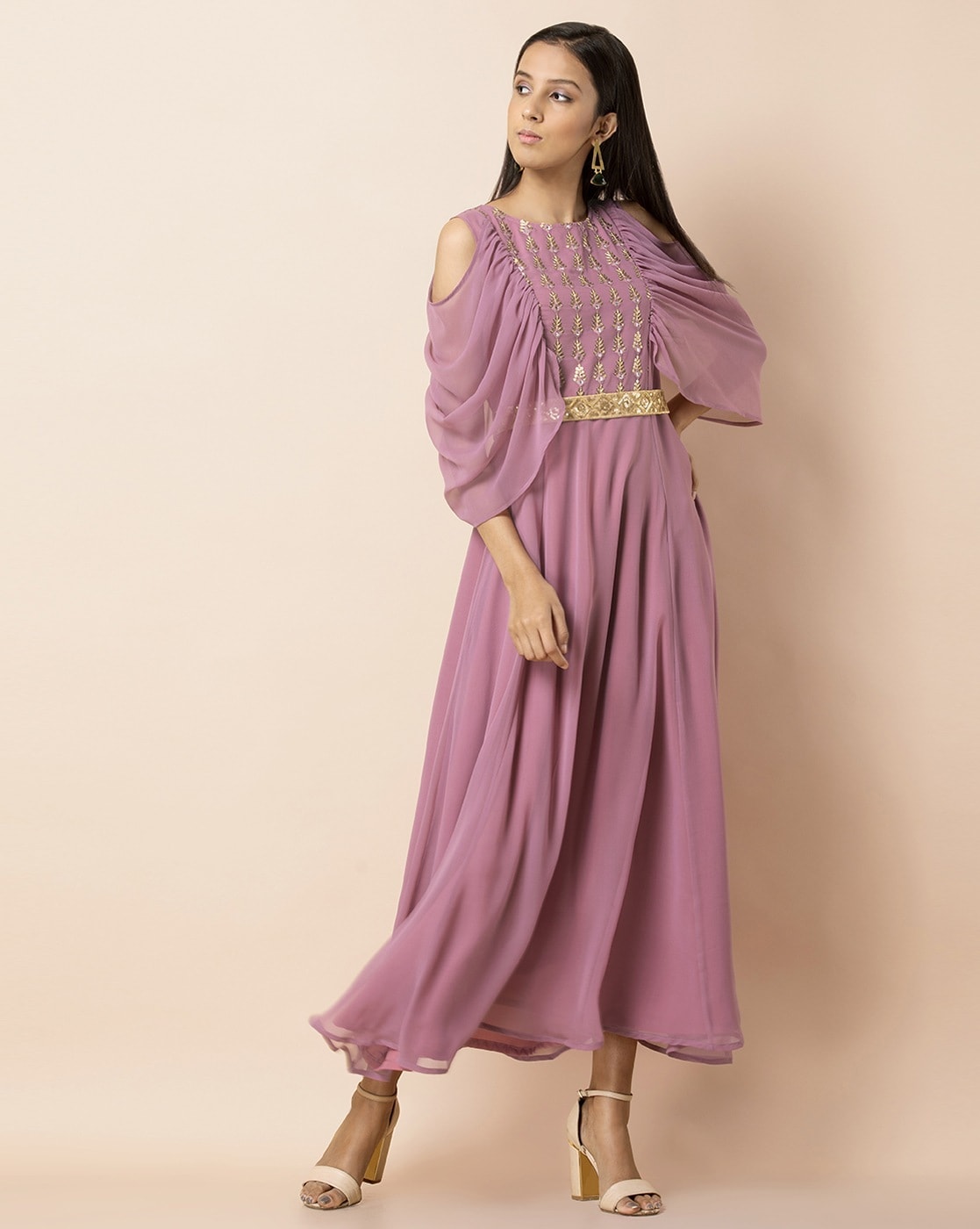 Buy Purple Dresses & Gowns for Women by KVS FAB Online | Ajio.com