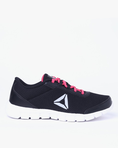 reebok textured lace up sports shoes