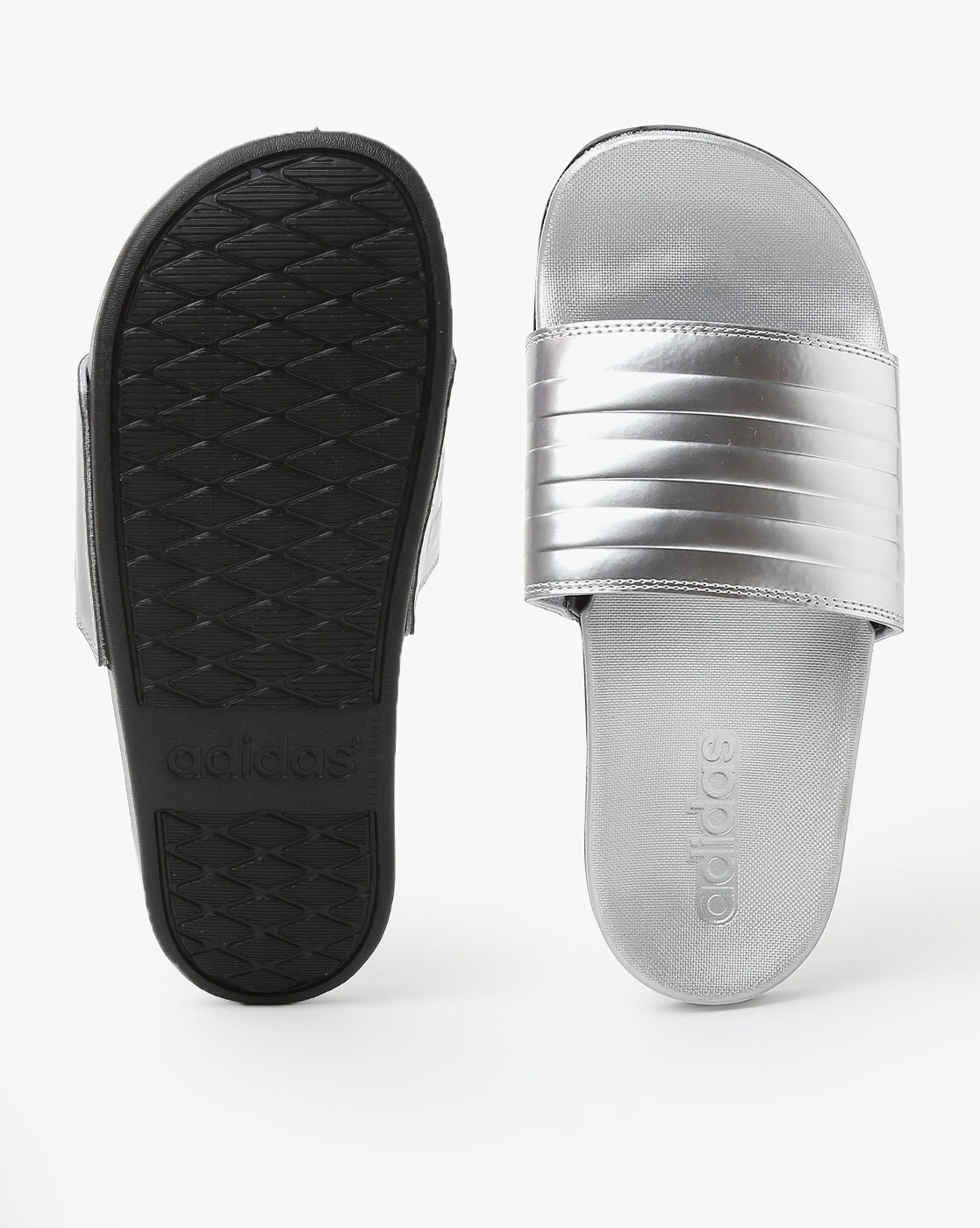 Adilette comfort 2024 slides silver