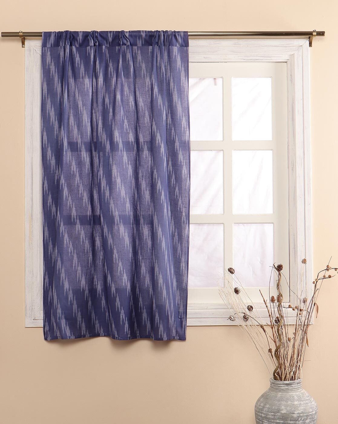 Kitchen By Indie Picks, Ikat Blue Curtains