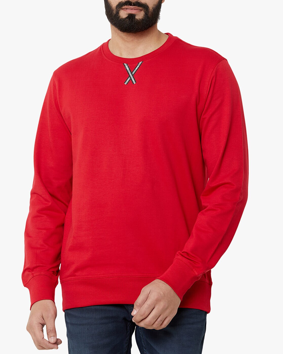 Red sales pullover sweatshirt