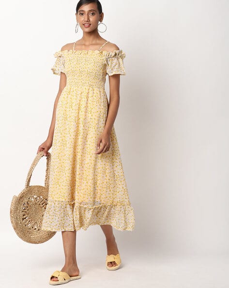 Buy Mustard Dresses for Women by RIO 