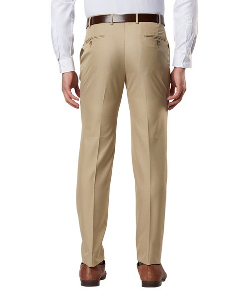 Buy Biagio Santaniello Brown Solid Formal Trouser Online - 579980 | The  Collective