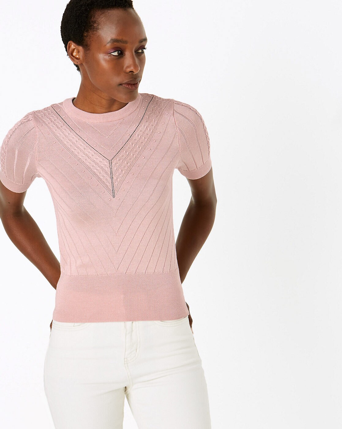 pink cardigan marks and spencer