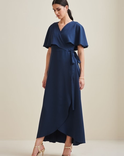 Nova frill wrap maxi cheap dress