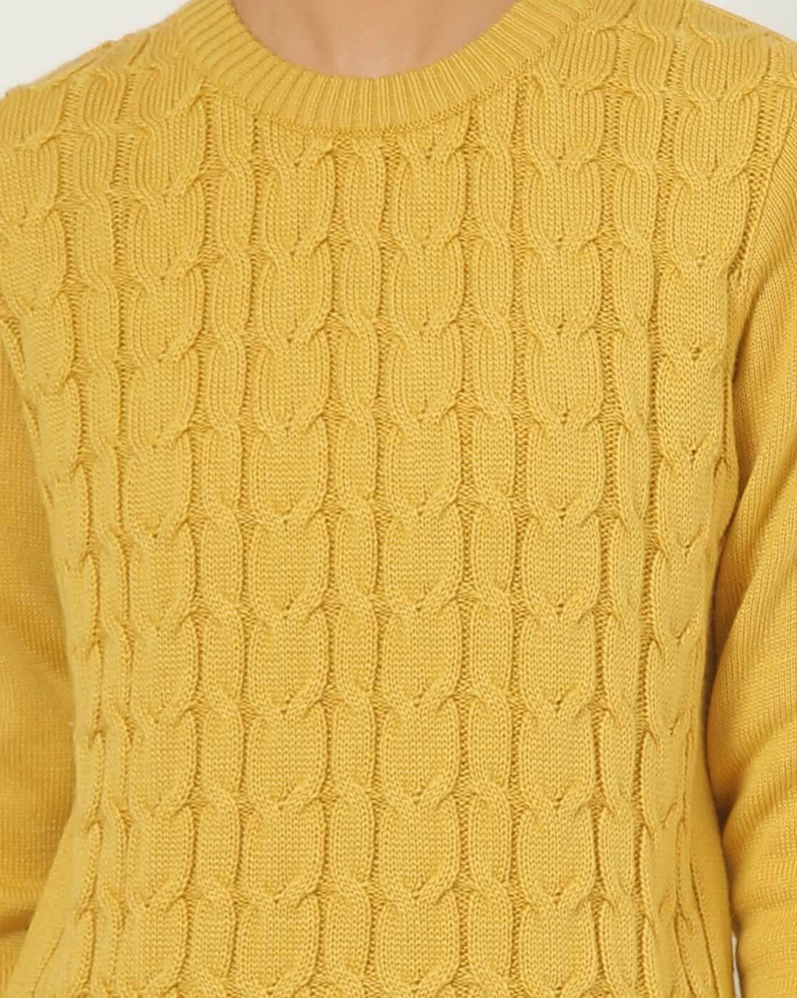 yellow wool sweater