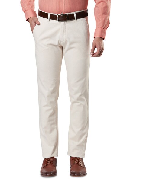 Buy Next Look Men Beige Regular Fit Solid Formal Trousers - Trousers for  Men 3009589 | Myntra