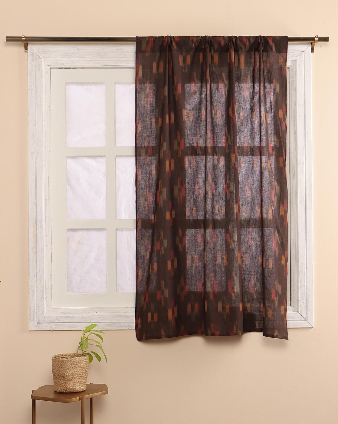 Buy Brown Curtains Accessories For Home Kitchen By Indie Picks Online Ajio Com