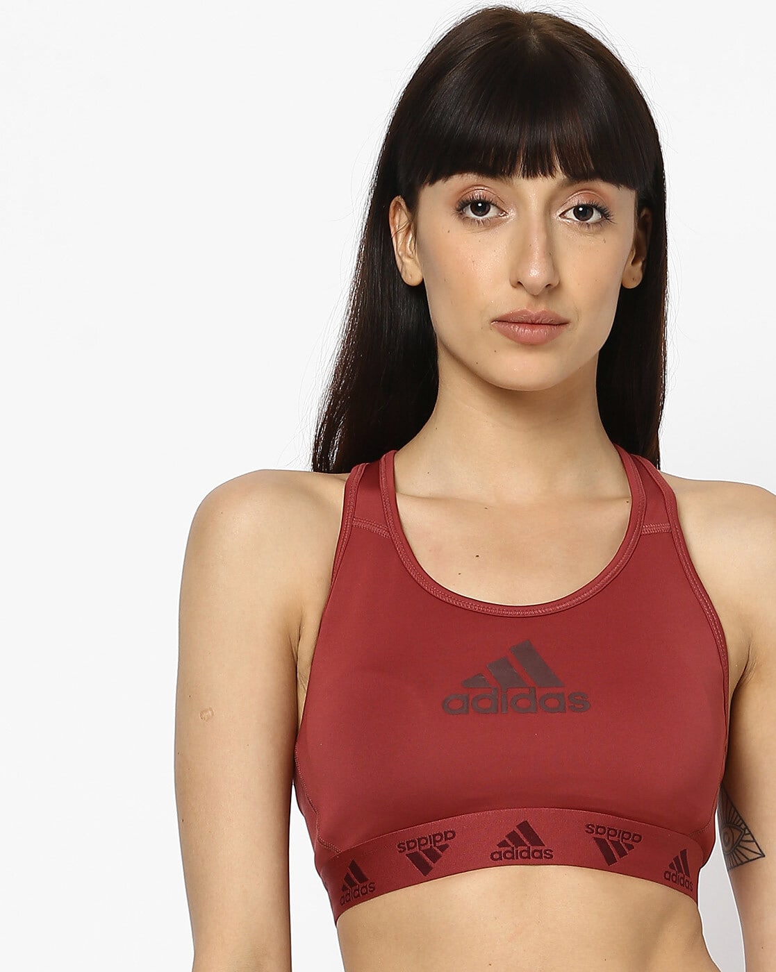 Buy Adidas Women 3SI Cp.Slv Polo Red Training Bra Online at Best Prices in  India - JioMart.