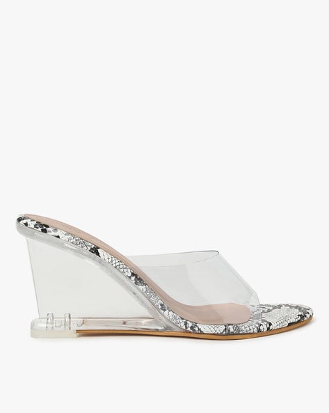 Clear wedge heel online sandals