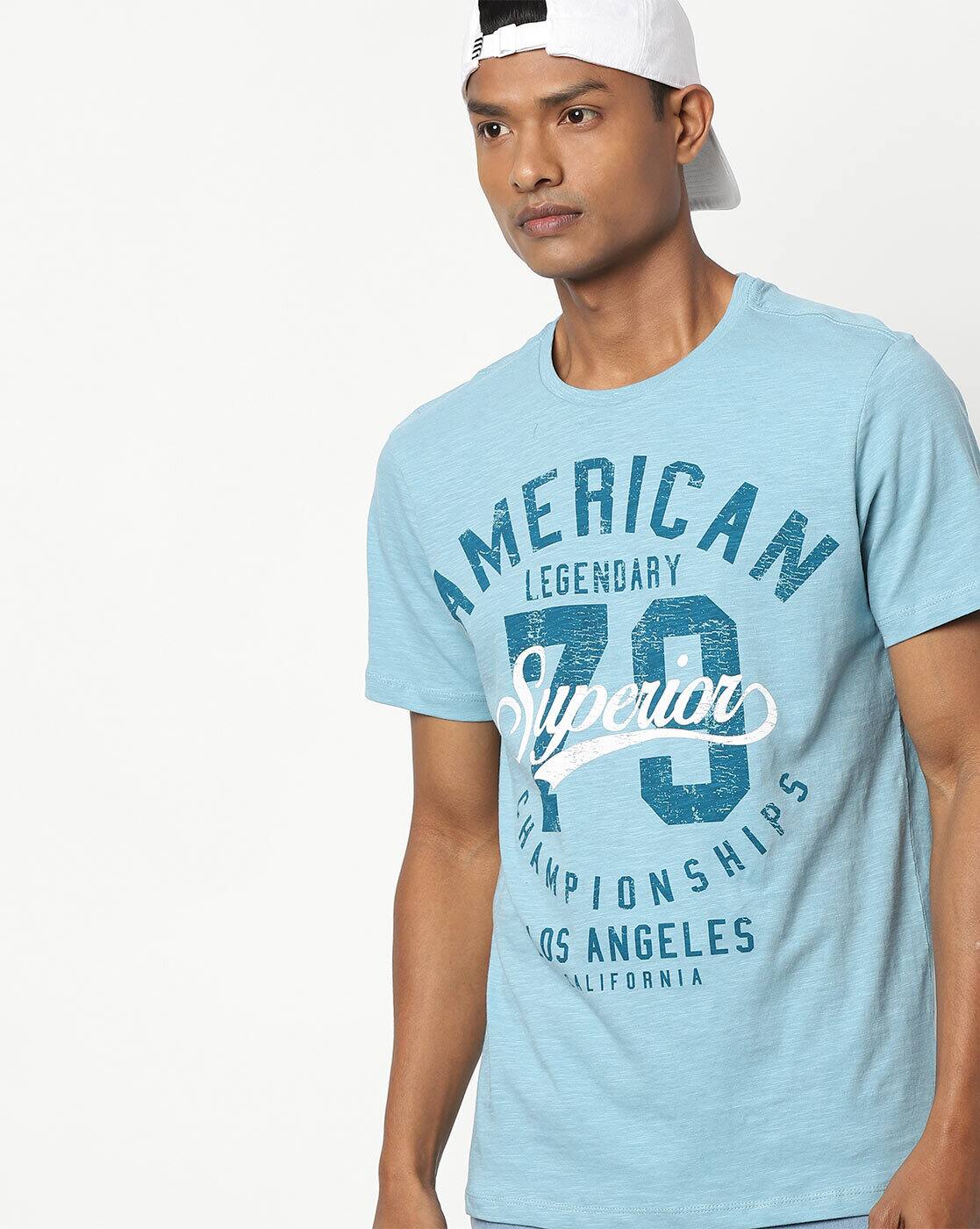 Buy Blue Tshirts for Men by DNMX Online 