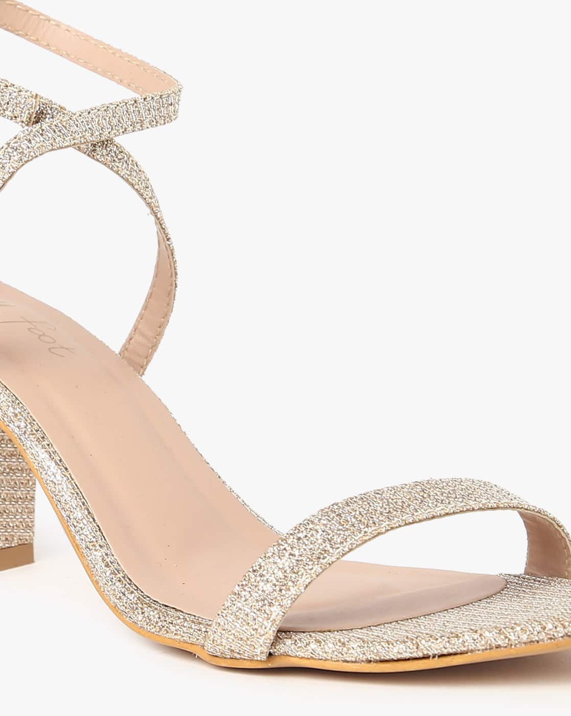 Buy Rose Gold Heeled Sandals for Women 