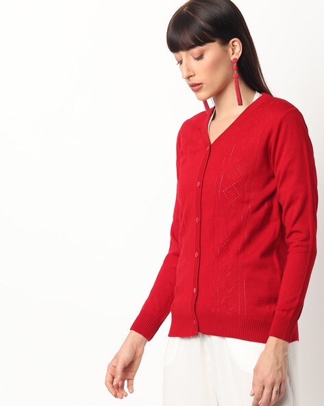 buy red cardigan