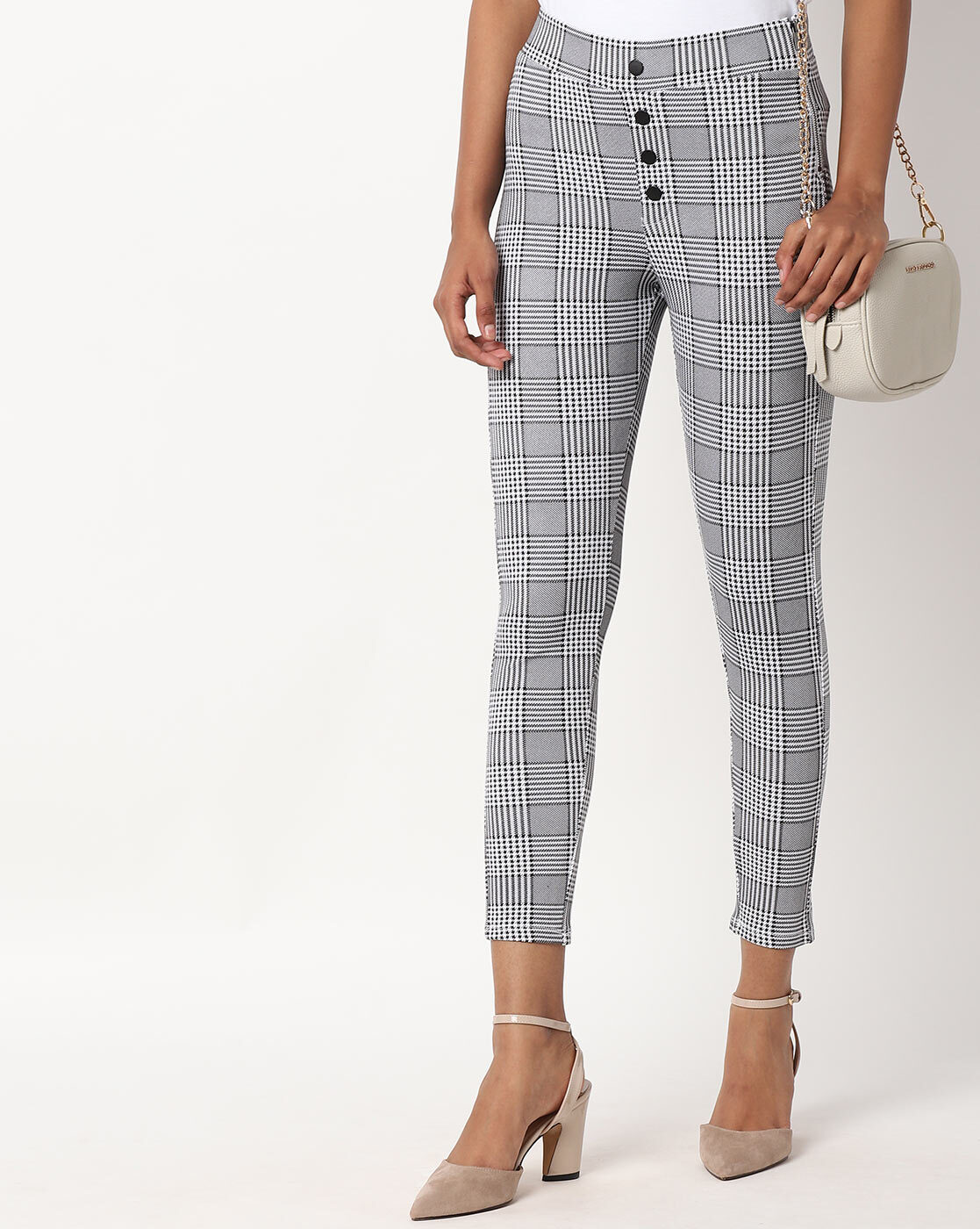 Stella McCartney Houndstooth Cropped Trousers  Farfetch