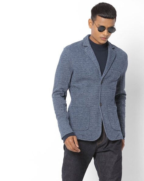 parallel Just do Panda Buy Blue Blazers & Waistcoats for Men by SELECTED Online | Ajio.com