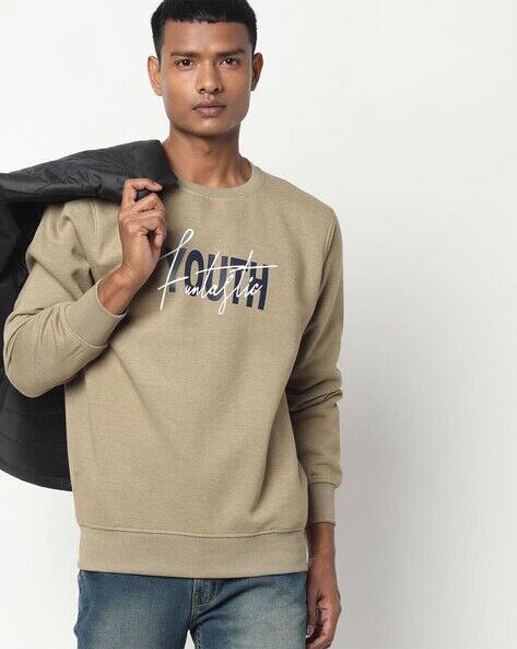 Buy Olive Grey Sweatshirt u0026 Hoodies for Men by Fort Collins Online |  Ajio.com