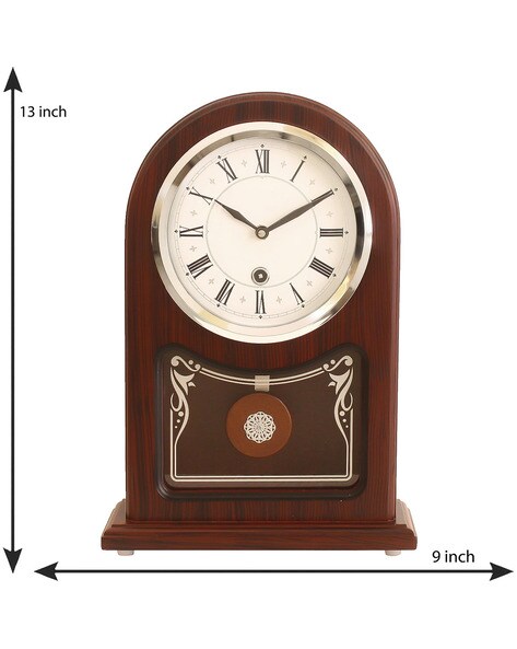 Dark Brown Wall Table Decor For, Antique Wooden Table Clock