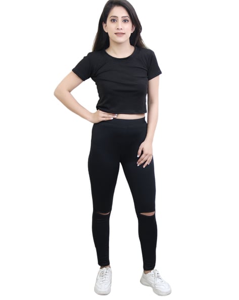 WARDROBE.NYC high-waisted side-slit Leggings - Farfetch