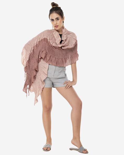 Ruffle Stole with Fringes Price in India