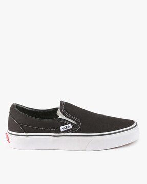 black n white slip on vans