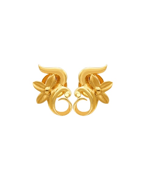 22 Kt Solid Hallmark Yellow Real Gold Screw Back Women'S Stud Earrings 9  Grams | eBay