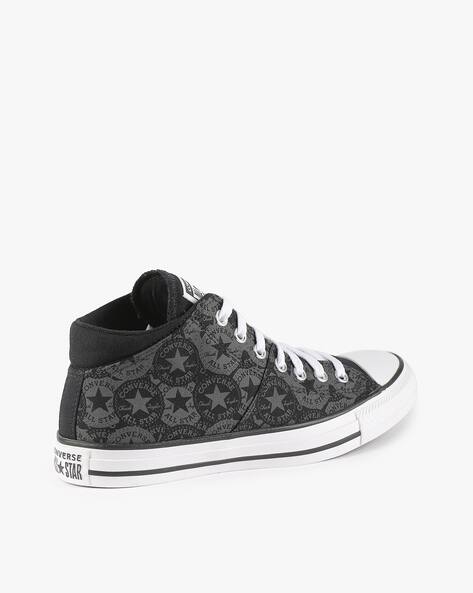 mid top converse black