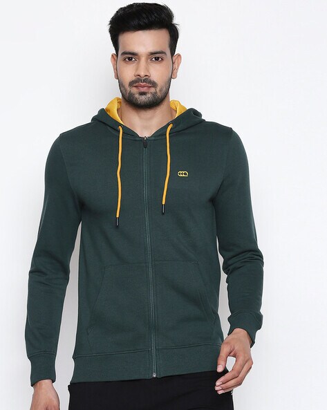 Buy Dark Green Sweatshirt Hoodies for Men by Ajile by Pantaloons