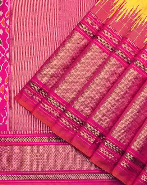 Pure Handloom Cotton Big Kanchi Border Sarees - Mangalagiri Sarees |  Mangalagiri Pattu Sarees | Mangalagiri Handloom Sarees | Mangalagiri Dress  Materials