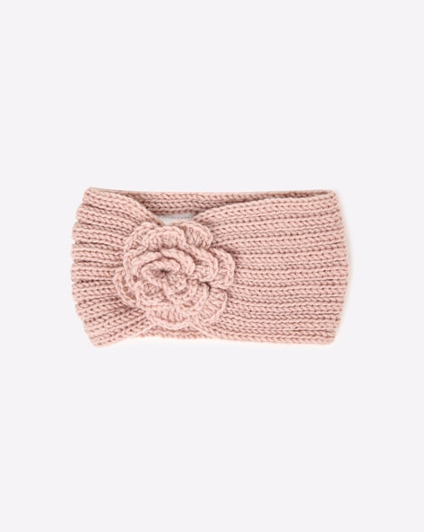 Knitted Headband with Floral Applique Price in India