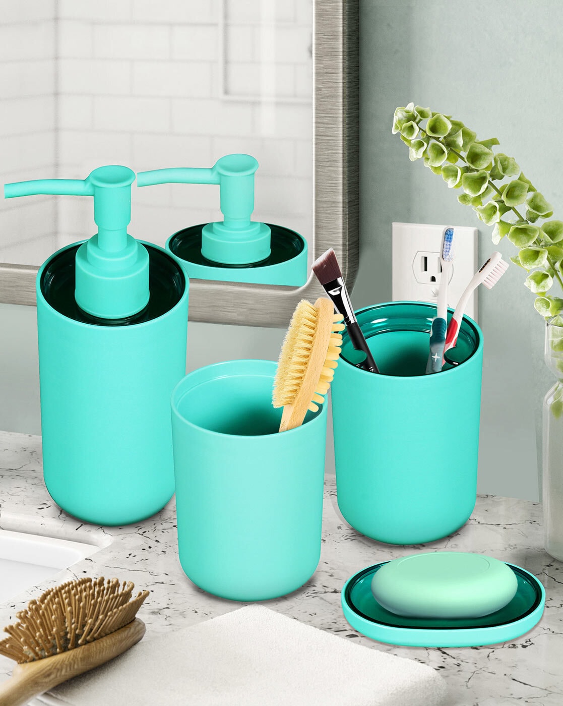 Buy Light Turquoise Bathroom Accessories For Home Kitchen By Storyhome Online Ajiocom
