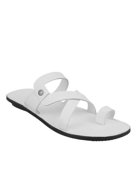 white sandals slip on