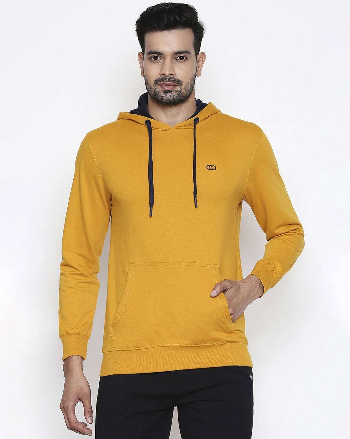 Buy Mustard Sweatshirt u0026 Hoodies for Men by Ajile by Pantaloons Online |  Ajio.com