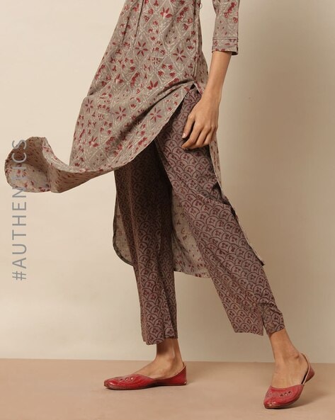 Handblock Print Pants with Insert Pockets Price in India