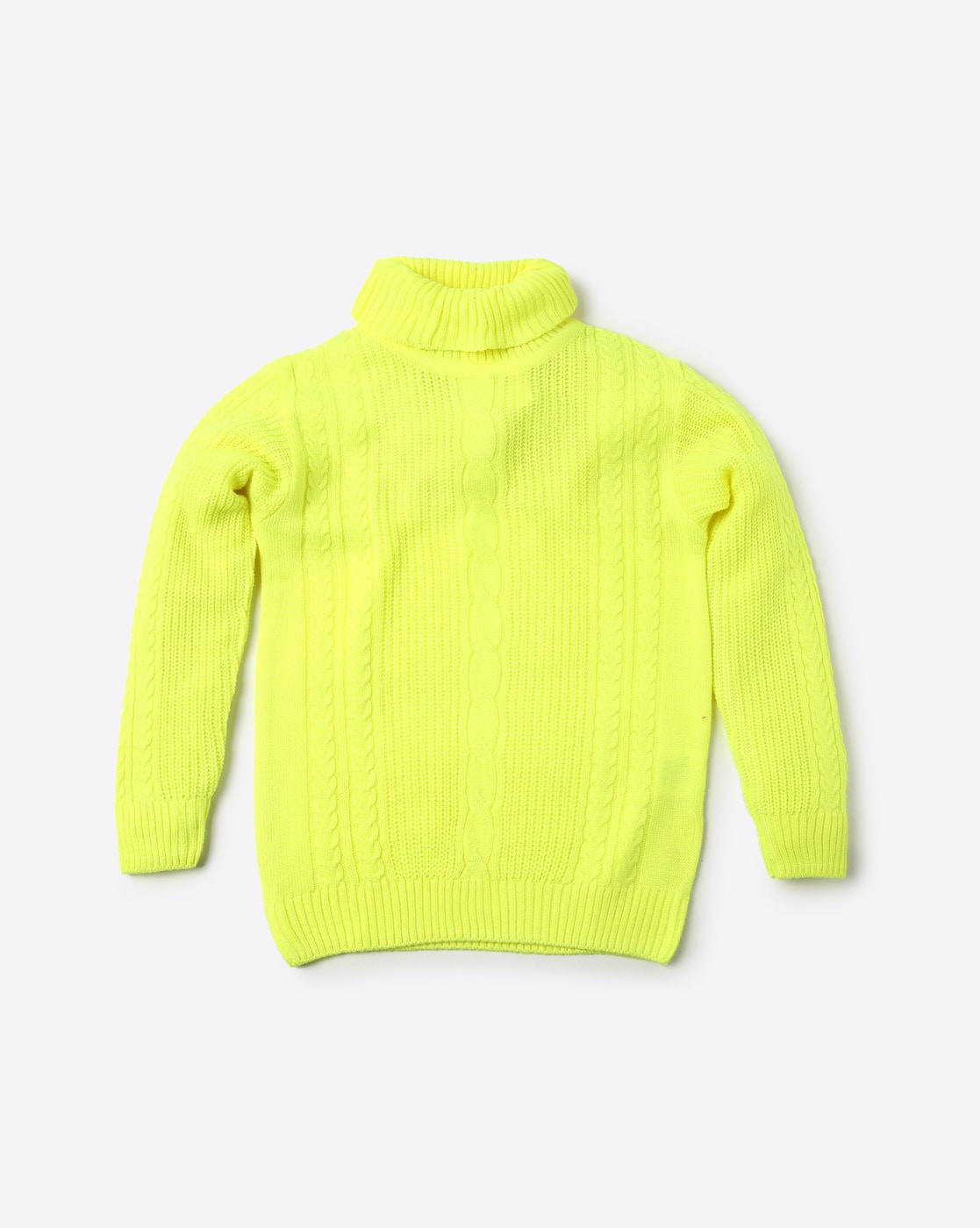 Lime green clearance turtleneck sweater