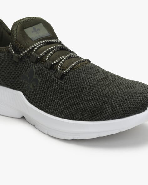 Myntra Men Lace Up Mesh Sneakers Buy Olive Green Sports Shoes For