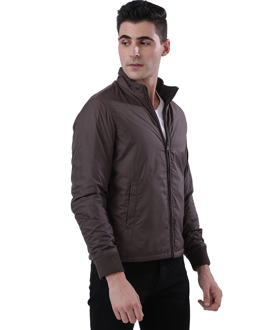 Buy MONTE CARLO Navy Solid Polyester Regular Fit Men's Casual Jacket |  Shoppers Stop