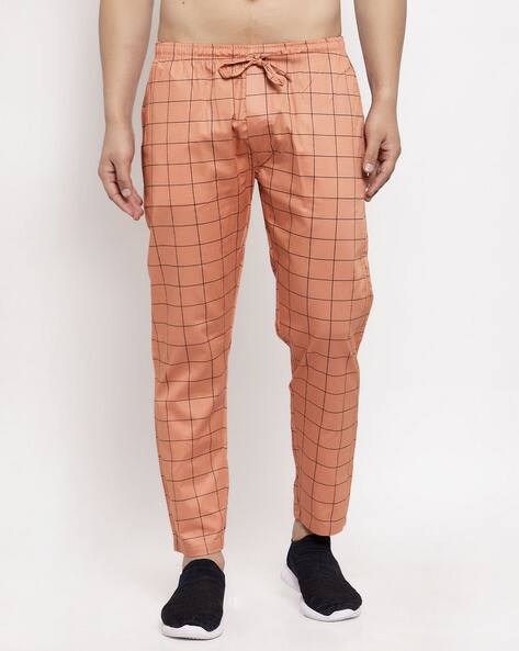mens orange track pants
