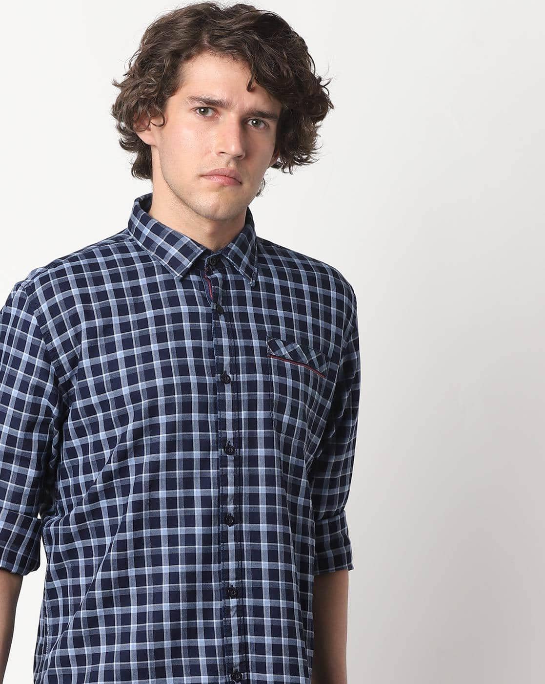 Buy Blue Shirts for Men by Camla Online 