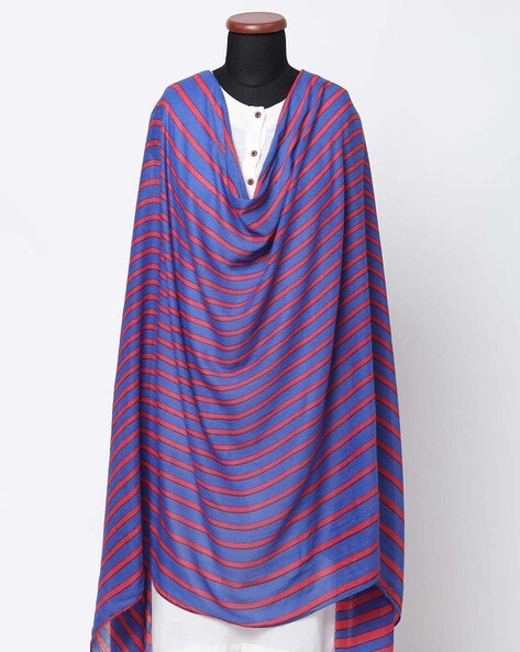 Striped Stole with Frayed Hems Price in India