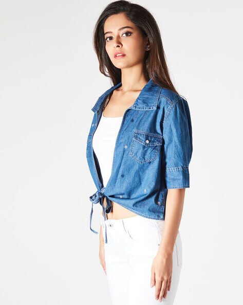 Kedera Women's Cropped Denim Jackets Summer Short Sleeve Classic Casual Jean  Jackets at Amazon Women's Coats Shop