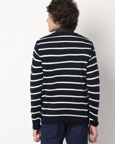 Striped V-neck Pullover view 2