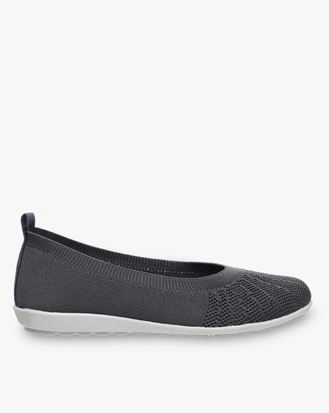 Grey Flat Shoes for Women by Everqupid 