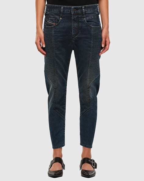 Buy DIESEL D-FAYZA Boyfriend Fit Low Waist Washed JoggJeans Blue