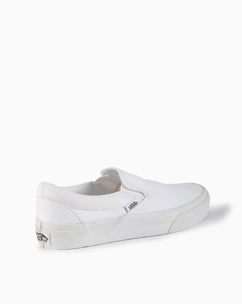 All white deals slip on vans