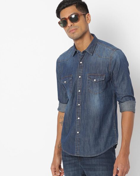 Trust cream unknown Buy Blue Shirts for Men by Pepe Jeans Online | Ajio.com