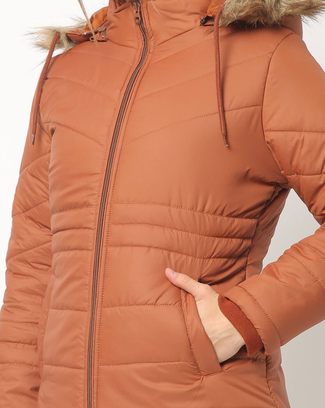 tan padded coat