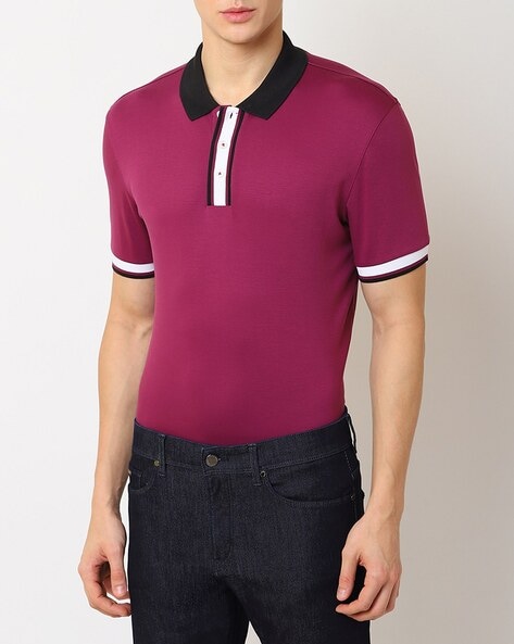 hugo boss contrast collar shirt