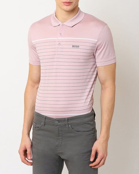 hugo boss striped polo shirt